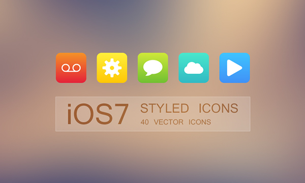 iOS Styled Vector Icons